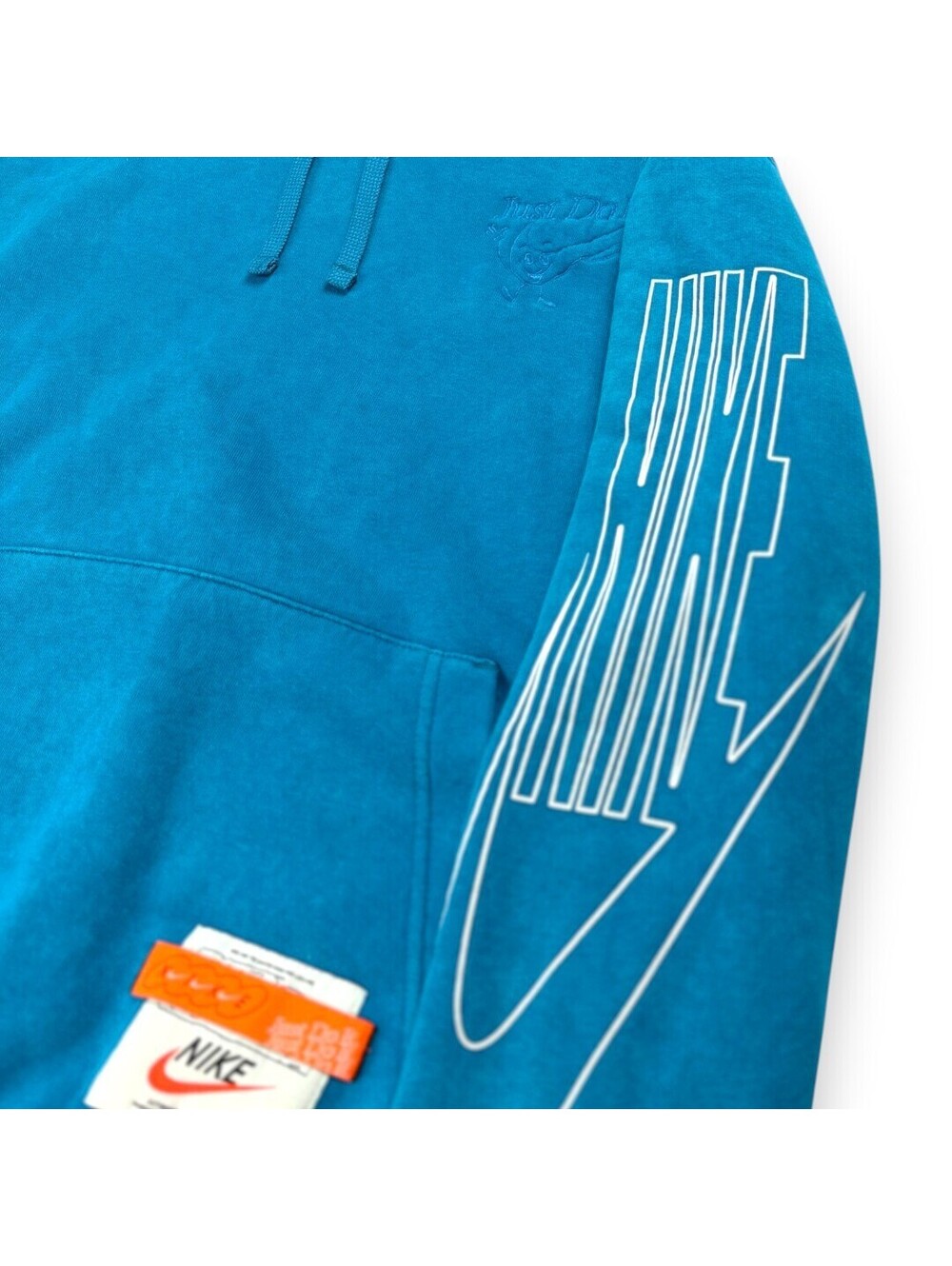 🥏 Hoodie Mens Small Blue Washed Pullover Sweatshirt Casual Streetwear Nike - Picture 7 of 14